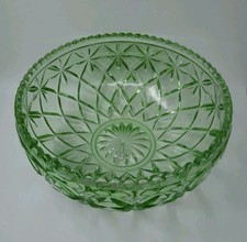 Heavy Fruit Bowl, Green Glass