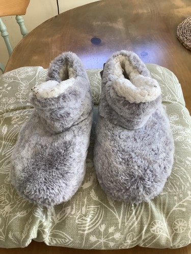 Girls grey fluffy slipper - girls,