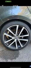 GENUINE VOLKSWAGEN GOLF MK6 MK7 GTD CHARLESTON 18"INCH BLACK/CUT ALLOY WHEELS X4