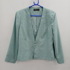 Jacques Vert Short Suit Jacket UK 18 Mint Green Occasion RMF29-SM