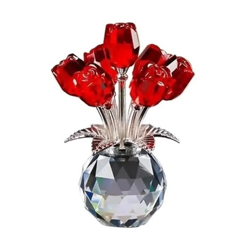 Crystal rose ornament - rose,