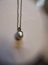 Thomas Sabo Freshwater Pearl Charm Necklace Sterling Silver 925