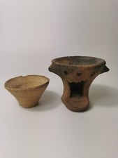 ancient Greece Earthware Charcoal Cooker and cup 2900BC-2300BC