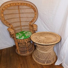 VTG Peacock Chair MCM Rattan