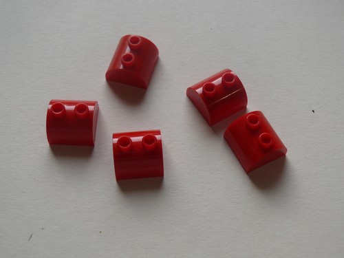 Lego red round bricks - 5, 1/2