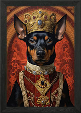 Miniature Pinscher King Framed