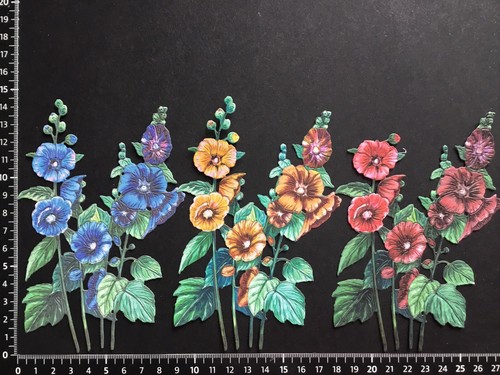 Large hollyhock die cuts - large, x