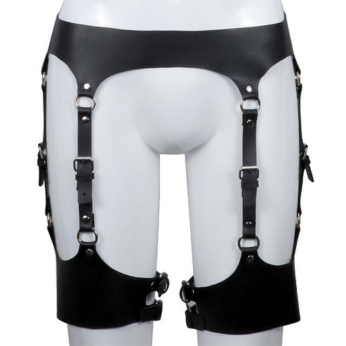 Black fetish suspenders - fetish,