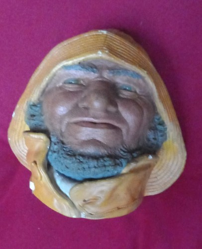 Vintage chalkware head - chalkware, wall