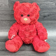 Build a Bear Workshop Valentines Red Rose Teddy Bear Plush Toy BAB Romantic