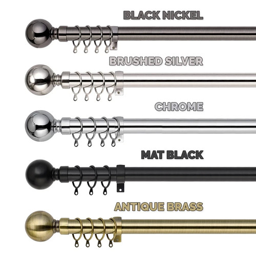 Curtain pole extendable - curtain, metal