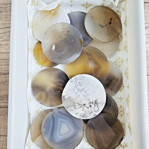 Agate discs slices - slices, job