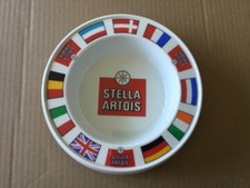 Stella Artois ~ Vintage Melamine Ashtray ~ European Flags ~ Ornamin