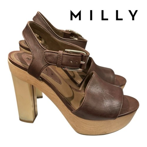 Milly brown leather wood - milly,
