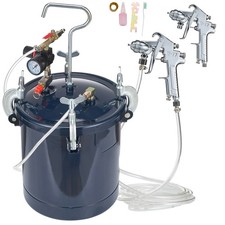 Uimoso 10L/2.5gal Spray Paint Pressure Tank with Dual Nozzles 1.5mm & 4.0mm