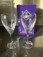 Edinburgh Skye signed crystal sherry glasses. 2 glasses.  Unused - see below 