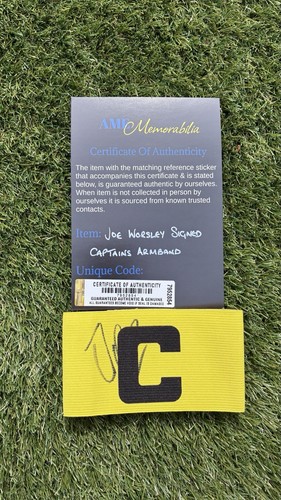 Joe worsley signed captain - signed, captain’s