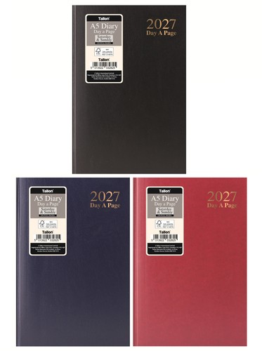 2027 diary day page - 2027, a5
