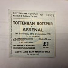 TICKET STUB-TOTTENHAM HOTSPUR
