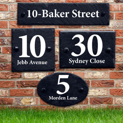 Slate house sign plaque - sign, door