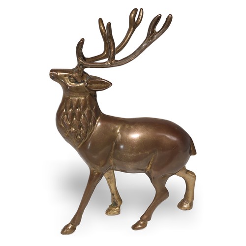 Vintage bronze animal stag - -,