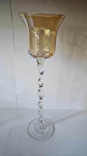Vintage tall amber coloured - amber,