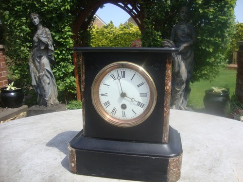Victorian french black slate - black,