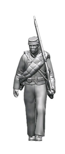 Marching confederate soldier