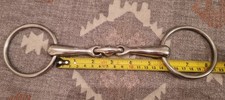 French Link Snaffle Bit with Lozenge - Chunky Loose Ring - 5.5" - Used
