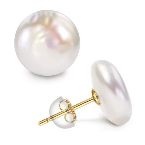 925 baroque button pearl - baroque,