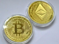 1 x BITCOIN 1 x ETHEREUM  40mm