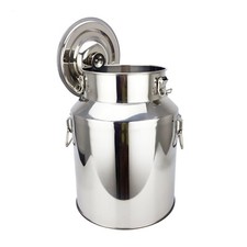 18l Stainless Steel Milk Churn Can Milk Jug Canister W/carry Handle & Sealed Lid