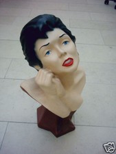 FIGURINE BUST WOMAN'S Head Statue Mannequin höhe43cm