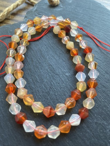 60cts carnelian bicones - carnelian,
