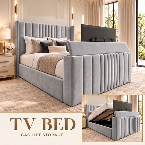 Bed frame winged plush - frame,