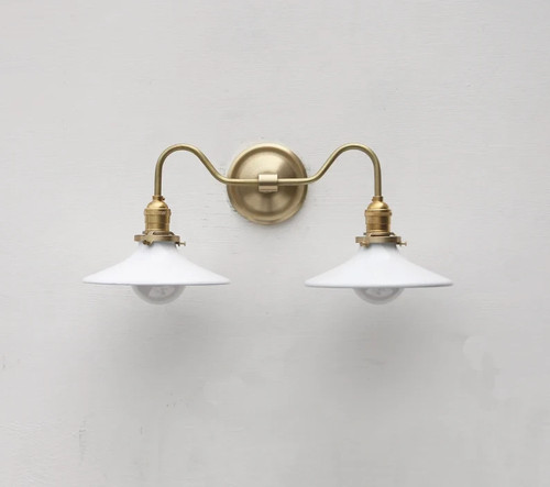 Wall sconce light - wall, brass