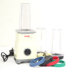 Cooks Professional 3 Cup Blender D6154 Cream with Lids Blades Tested Working GWO