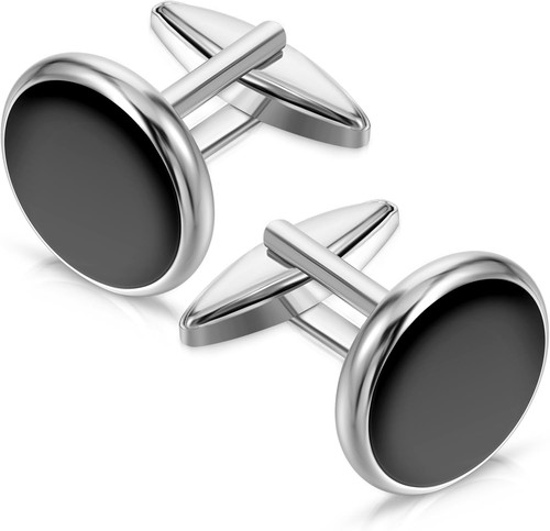 Ouligay mens black cufflinks - mens,