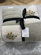 JOHN LEWIS Floral Embroidered Quilted Bedspread 220cm x 220cm