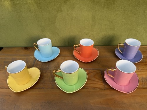 Rainbow heart shaped espresso - heart,