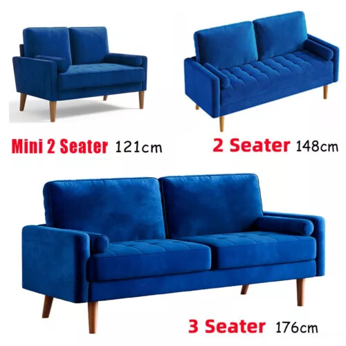 Seater velvet sofa modern - 2/3,