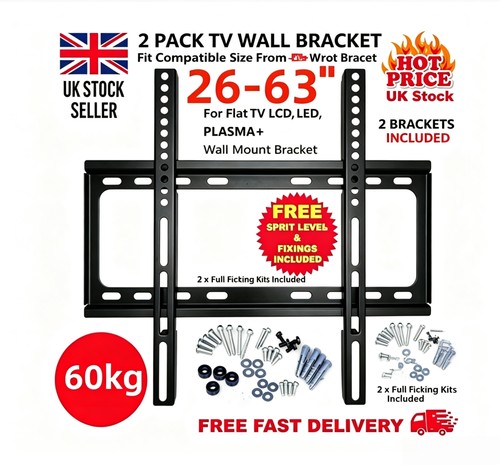 2pack wall bracket mount - 2pack, tv