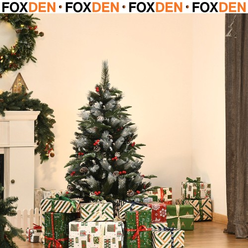 Snow flocked christmas tree - snow,