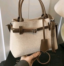 Women’s Cream & Brown Canvas