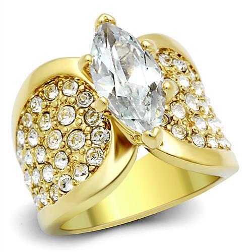 Ladies marquise ring gold 18kt