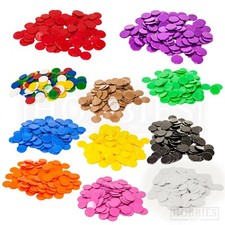 Counters 15mm Tiddly Winks Plastic Opaque Board Game White Blue Green Black Gold