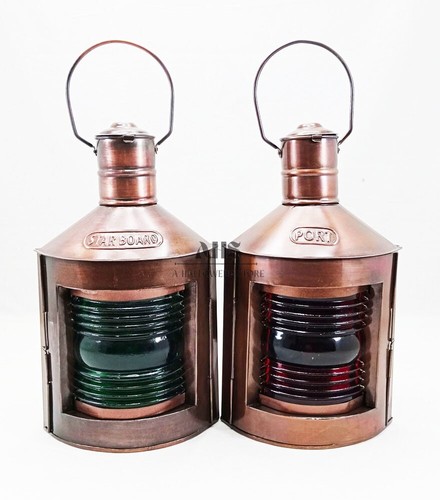 Antique navigation oil lamps - navigation,