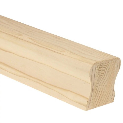 Hemlock handrail with brass - handrail,