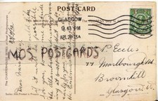 Genealogy Postcard - Eccles - 77 Marlborough Rd, Broomhill, Glasgow - Ref. R1157