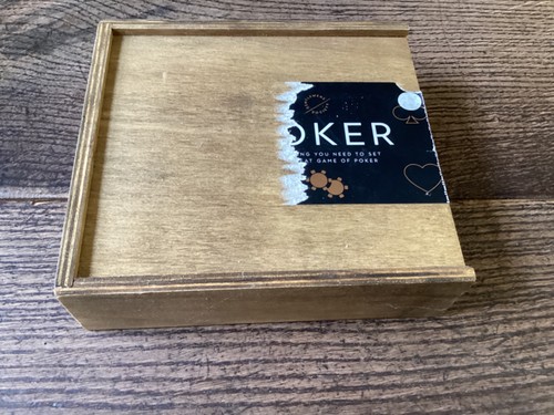Vintage wooden boxed poker - poker, set
